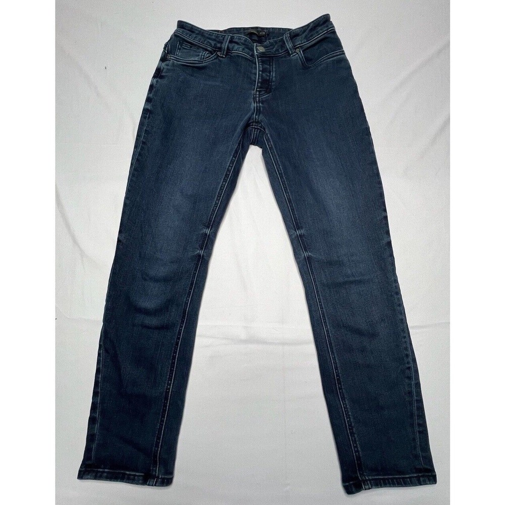 PRANA Women's Button Fly Tapered Leg Dark Wash Blue Jeans - Size 2/26 (29x26.5)